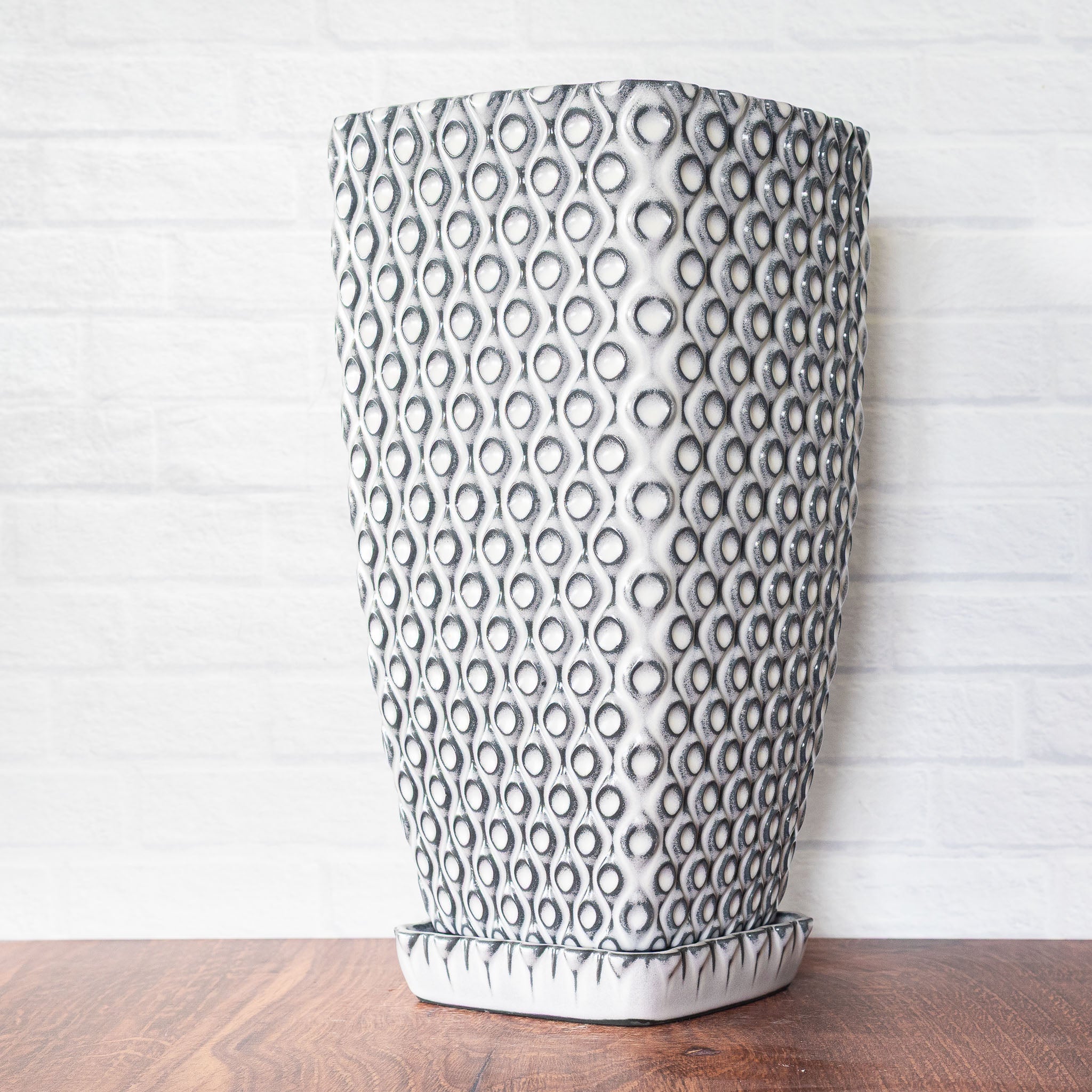 Tall Peacock Planter - Hammerly Ceramics
